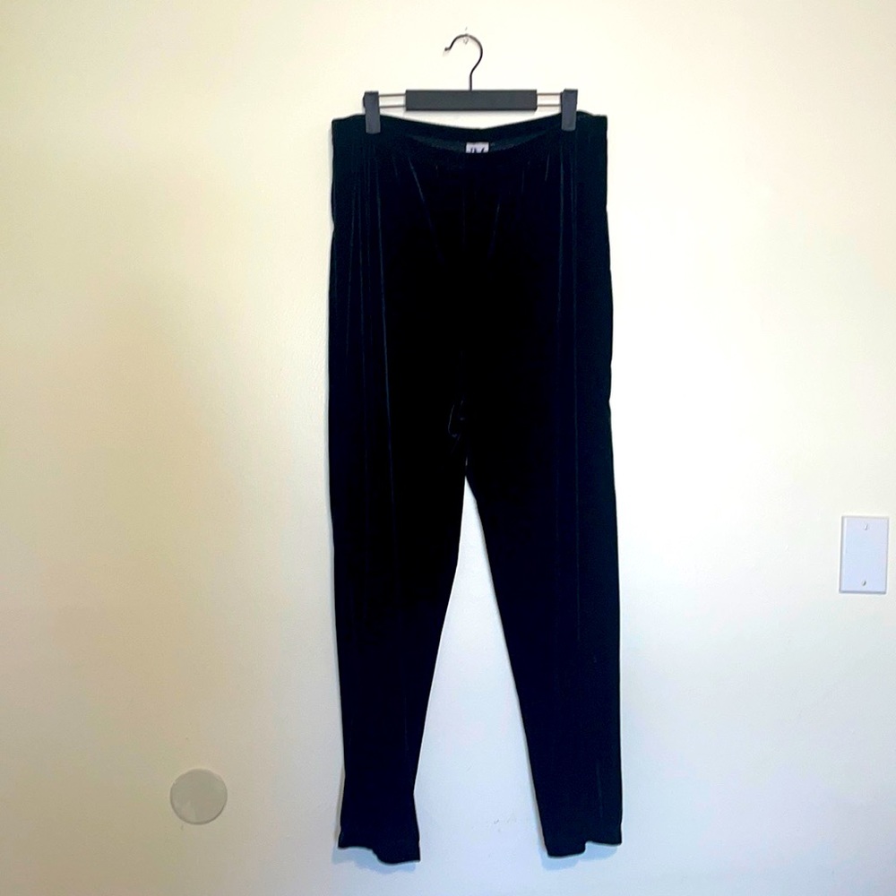 JM Collection | Velvet High Rise Black Pants